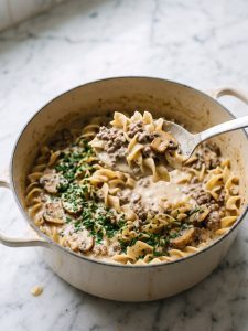 Ground Beef Stroganoff