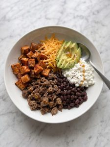 Ground Beef Sweet Potato Bowl