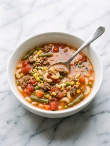 Hamburger Macaroni Soup