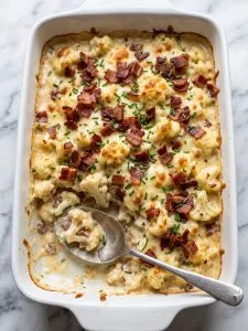 Easy Loaded Cauliflower Casserole