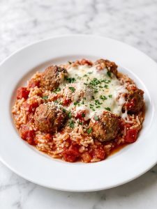 Meatball and Rice Casserole