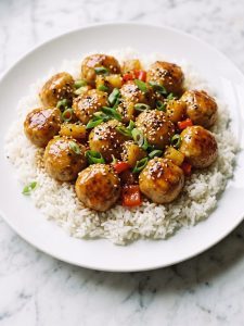 Pineapple Teriyaki Chicken Meatballs