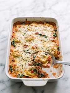 Spinach Ravioli Bake
