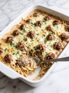Easy Swedish Meatball Noodle Bake
