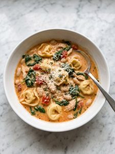 Creamy Tuscan Tortellini Soup