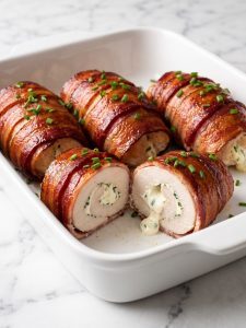 Bacon-Wrapped Cream Cheese Stuffed Chicken