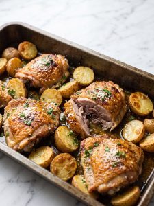 Baked Garlic Parmesan Chicken and Potatoes