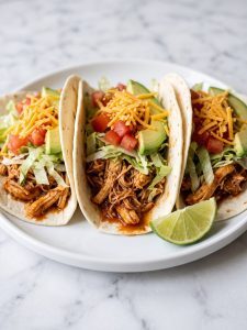 Crock Pot Chicken Tacos (No Salsa)