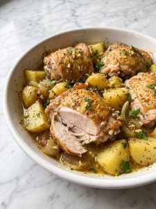 Crockpot Greek Chicken and Potatoes