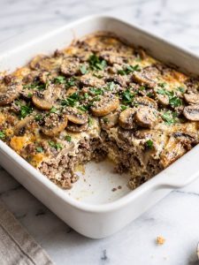 Hamburger Mushroom Bake