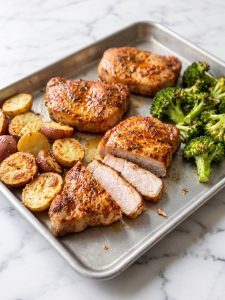 Sheet Pan Pork Chops and Potatoes