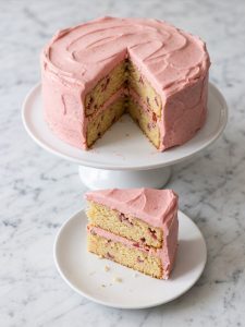 Strawberry Cake with Strawberry Buttercream